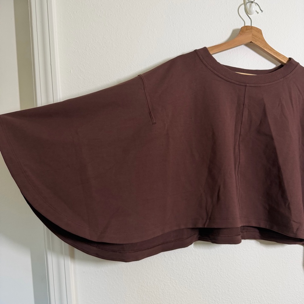 Lululemon LA Oversized Pullover Cape Size XL XXL Brown Neutral Soft Minimalist - Picture 4 of 9